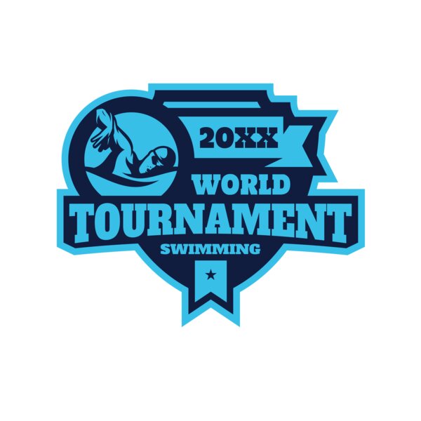 Tournament World  Swimming logo template Thumbnail