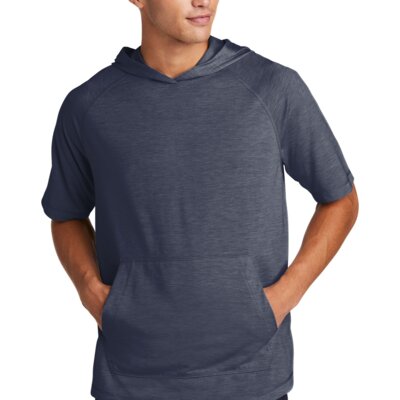PosiCharge ® Tri Blend Wicking Short Sleeve Hoodie Thumbnail