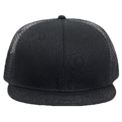 OTTO Superior Cotton Twill Round Flat Visor "OTTO SNAP" Six Panel Pro Style Mesh Back Trucker Snapback Hat Thumbnail