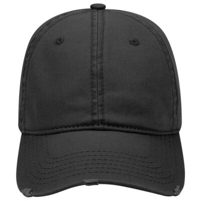 OTTO Garment Washed Superior Cotton Twill Distressed Visor Six Panel Low Profile Dad Hat Thumbnail