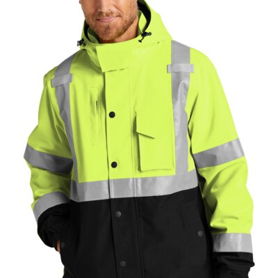 Ansi 107 Class 3 Waterproof Insulated Ripstop Bomber Jacket Thumbnail