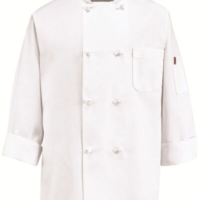 Eight Knot Button Chef Coat with Thermometer Pocket Thumbnail