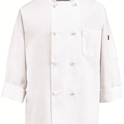 Eight Knot Button Chef Coat with Thermometer Pocket Thumbnail