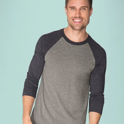 Unisex Tri-Blend Three-Quarter Sleeve Raglan Tee Thumbnail