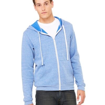 Unisex Triblend Sponge Fleece Full-Zip Sweatshirt Thumbnail