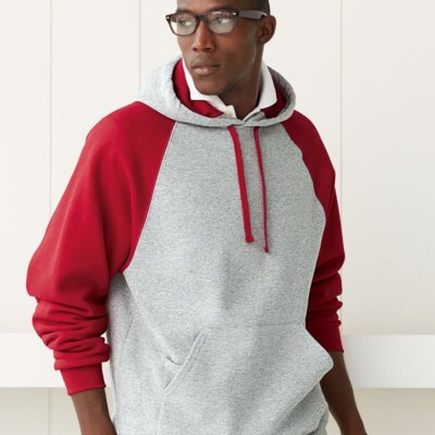 Nublend Colorblocked Raglan Hooded Sweatshirt Thumbnail