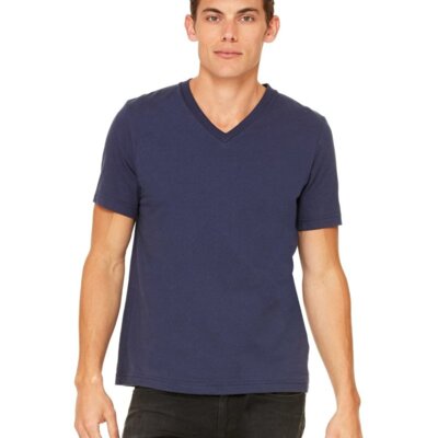 Unisex Short Sleeve V-Neck Jersey Tee Thumbnail