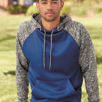 Colorblock Cosmic Fleece Hooded Pullover Sweatshirt Thumbnail
