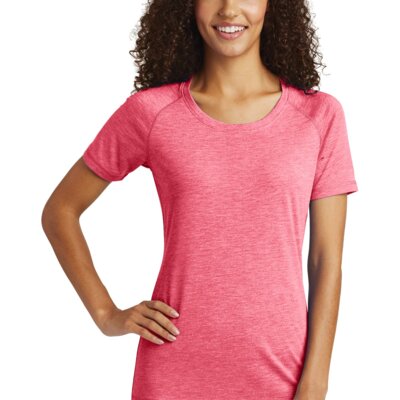 ® Ladies PosiCharge ® Tri Blend Wicking Scoop Neck Raglan Tee Thumbnail