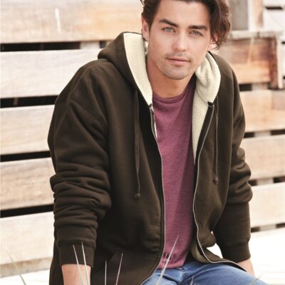 Sherpa Lined Full-Zip Hooded Sweatshirt Thumbnail