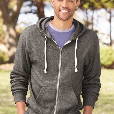 Triblend Hooded Full-Zip Sweatshirt Thumbnail