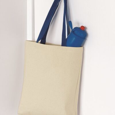 11L Canvas Tote With Color Handles Thumbnail