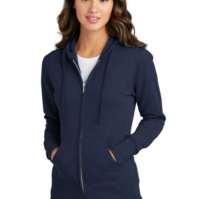Copy of Ladies Core Fleece Full Zip Hooded Sweatshirt Thumbnail