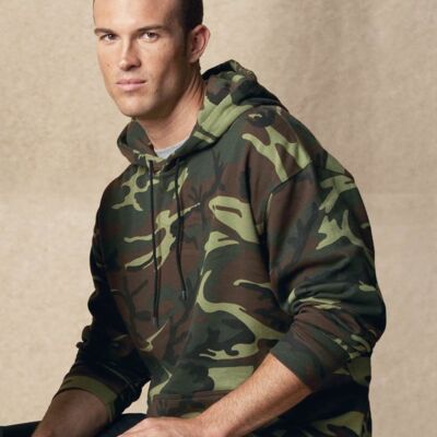 Adult Camo Pullover Fleece Hoodie Thumbnail