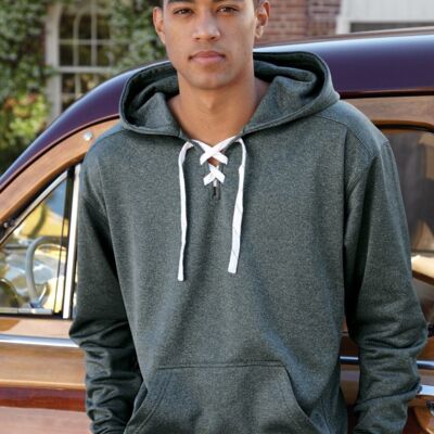 Sport Lace Polyester Fleece Hooded Pullover Thumbnail