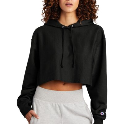 ® Women's Reverse Weave ® Cropped Cut Off Hooded Sweatshirt Thumbnail