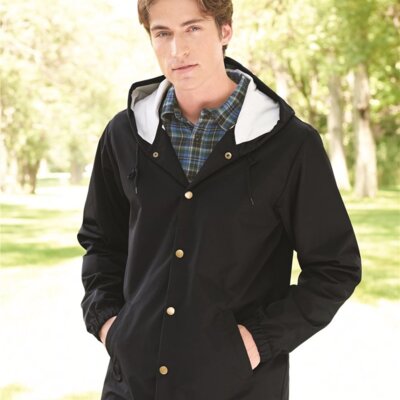 Hooded Water Resistant Windbreaker Jacket Thumbnail