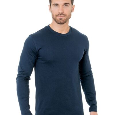 Unisex Fine Jersey Long Sleeve Crewneck T-Shirt Thumbnail