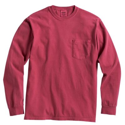 Garment Dyed Heavyweight Ringspun Long Sleeve Pocket T-Shirt Thumbnail