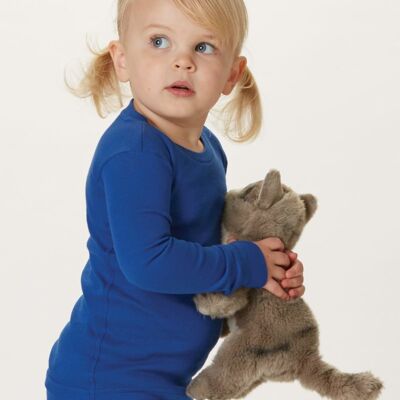 Toddler Baby Rib Long Sleeve Pajama Top Thumbnail