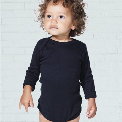 Infant Long Sleeve Baby Rib Bodysuit Thumbnail