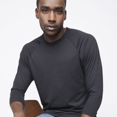 50/50 Raglan Three-Quarter Sleeve Tee Thumbnail