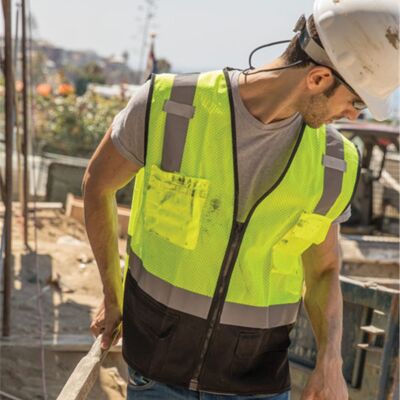 Black Bottom Mesh Class 2 Vest Thumbnail